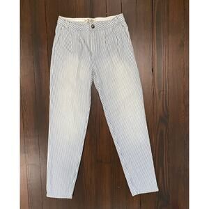 Free People We The Free Pants Size 24 Daydreamer Cotton Railroad Striped Casual